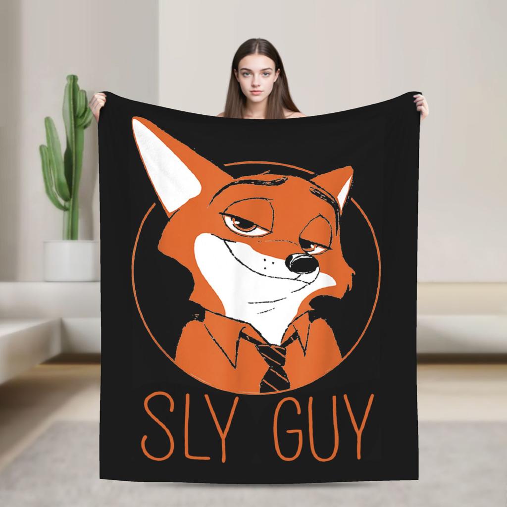 Zootopia Blankets Fleece Textile Decor Judy Hopps Nick Wilde Breathable Super Warm Throw Blankets for Sofa Office Quilt