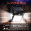3 Sides LED Solar Power Wall Light Motion Sensor IP65 Waterproof for Outdoor Street Garden Yard Security Lamp