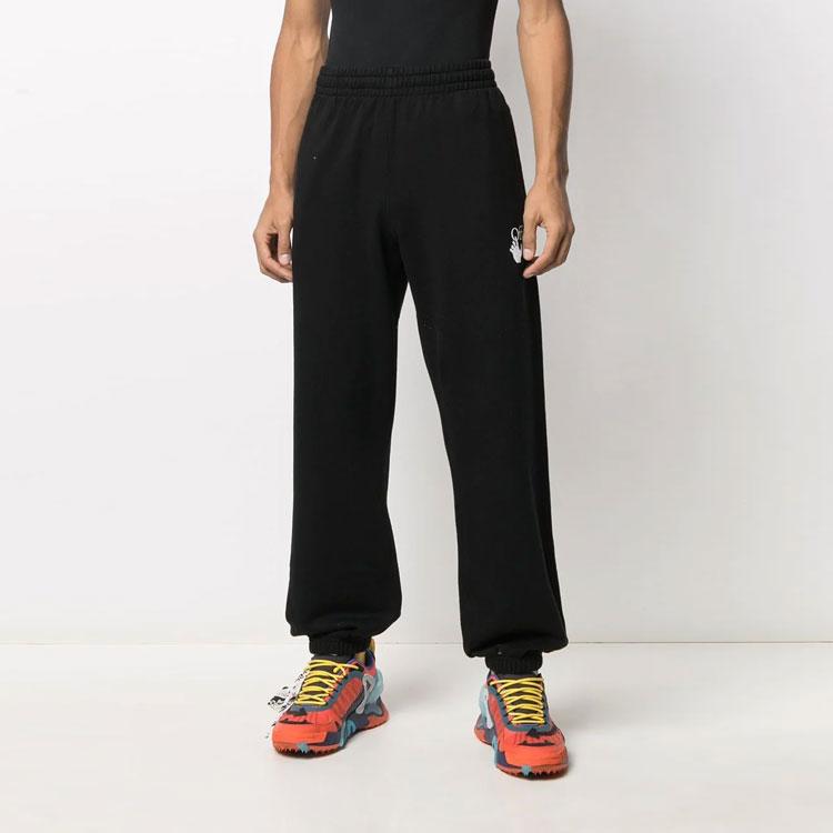 Off-White Marker Slim Sweatpant Black Men Bottoms OMCH029R21FLE0011032