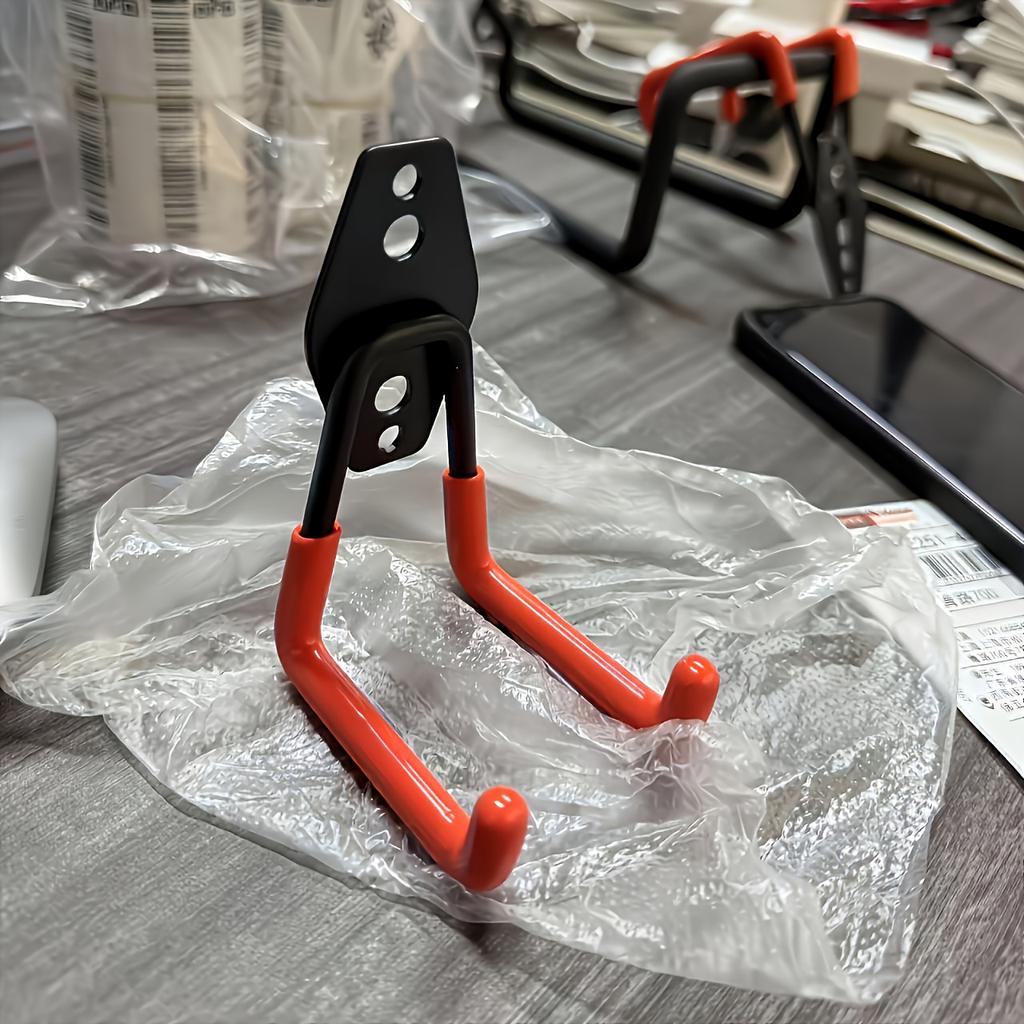 [Ganchos de Herramientas de Metal Duraderos] Ganchos de Herramientas de Metal Duraderos para Trabajo Pesado | Ganchos y Organizador de Almacenamiento para Garaje de Acero Bicolor con Montaje en Pared para Escaleras, Bicicletas