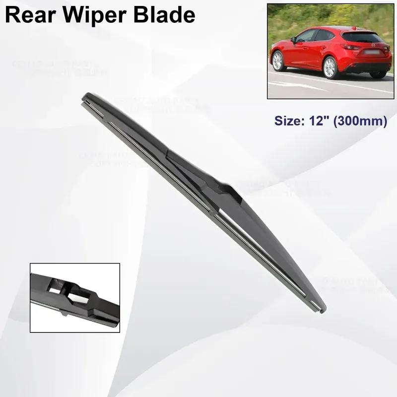 Auto Windshield Front Rear Wiper Blades Soft Rubber Windscreen Wipers 24"+18"+12 Inch 2015 2016 2017 For Mazda 3 BM BN 2013-2018