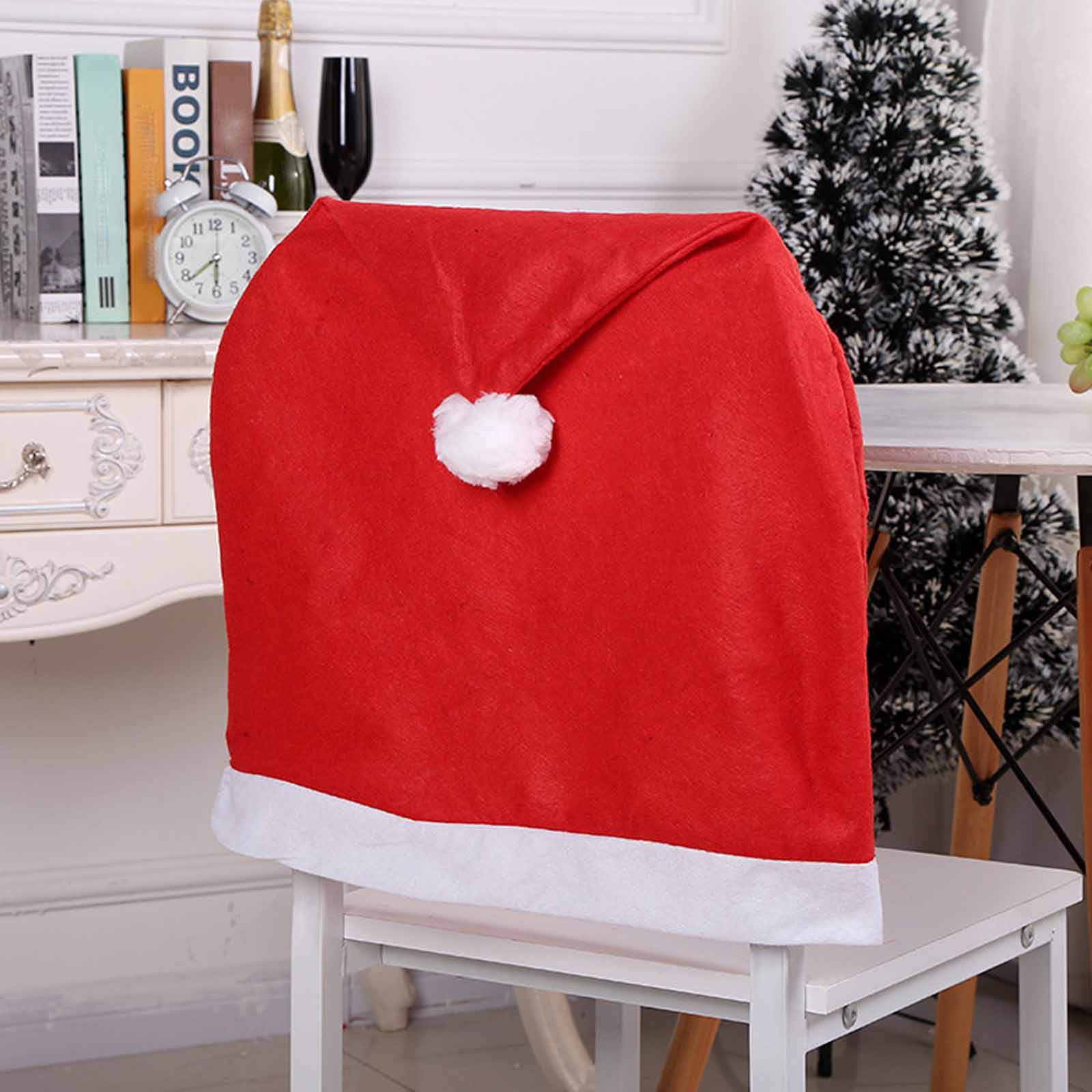 

Chair Covers, Decorative Stretch Chair Slipcovers for Wedding, Party, Banquet, Event, Home Dining Chair, Reusable and Elegant Party Supplies One Size червоний