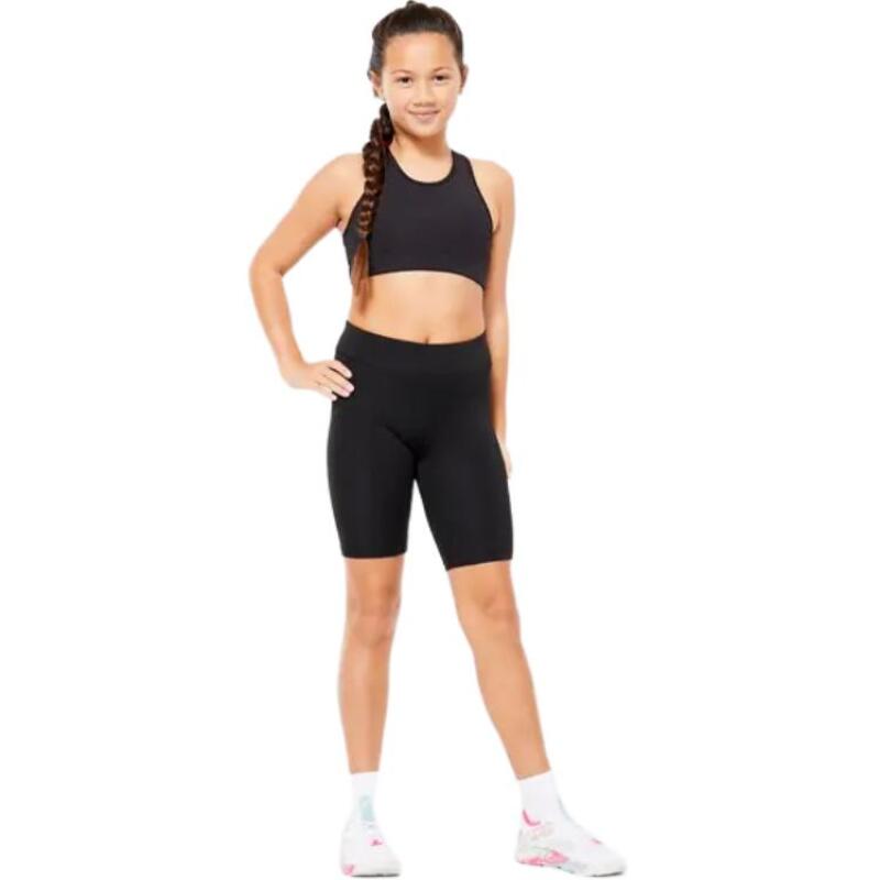 DECATHLON Solid Colour Slim High Waist Kids Shorts Kids Black