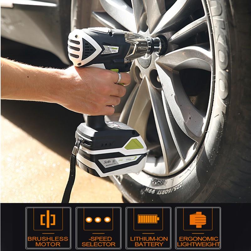 Brushless High Torque Impact Wrench Kit 320Nm,260Nm,120Nm Torque To Choose 42V