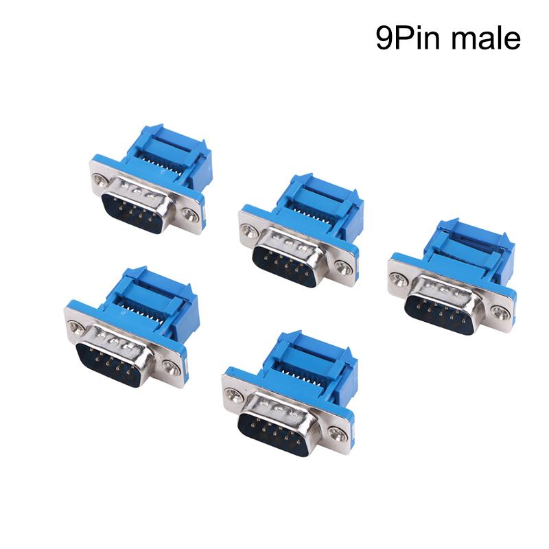 5Pcs Didc Male Female Serial Port Connector Solderless Connectors Db9 Rs232 Serial To Terminal Female Male Adapter Connector