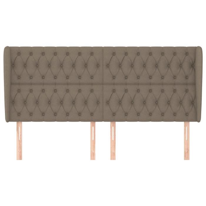 VidaXL Headboard with Ears Taupe 203x23x118-128 Cm Fabric3118318