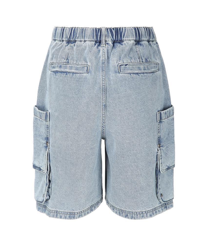 IL CORSO Pocket X-Flap Denim Shorts Light Blue Iepa5E405B1