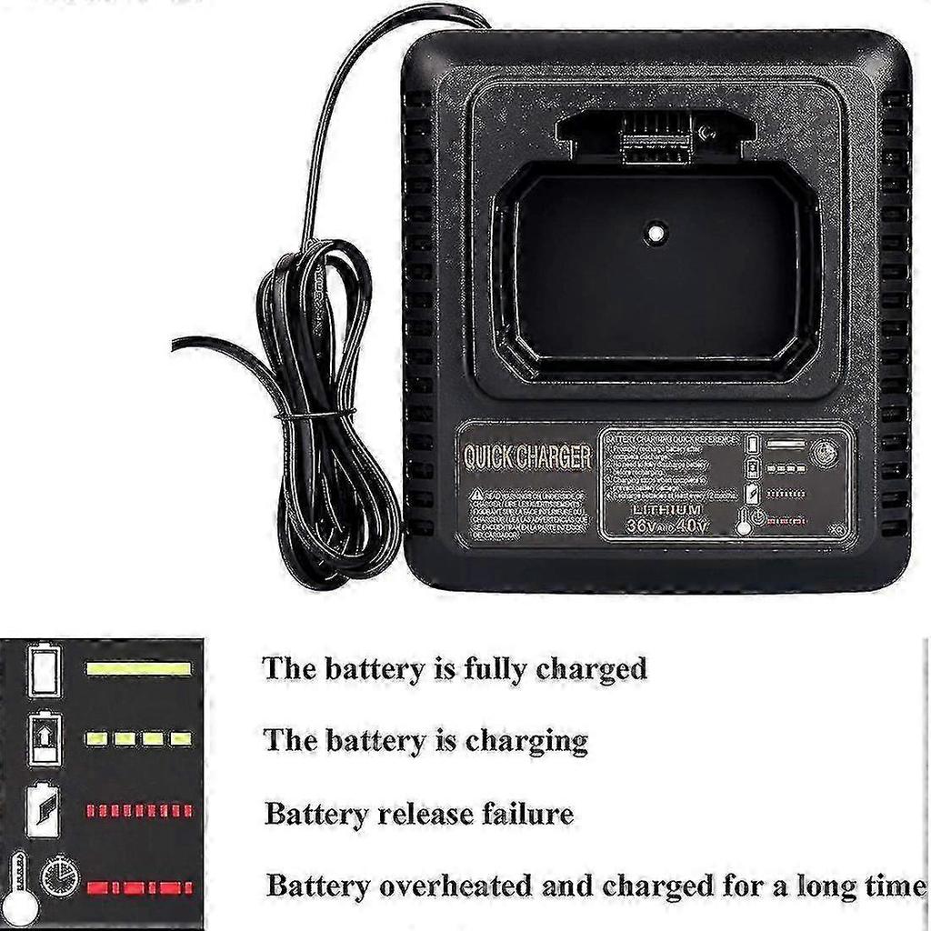 Black & Decker 36V 40V Max Lithium Batterijlader voor LBXR36 LBX36 LBXR203 LCS36 LCS40 - Snel Opladen & Compatibel