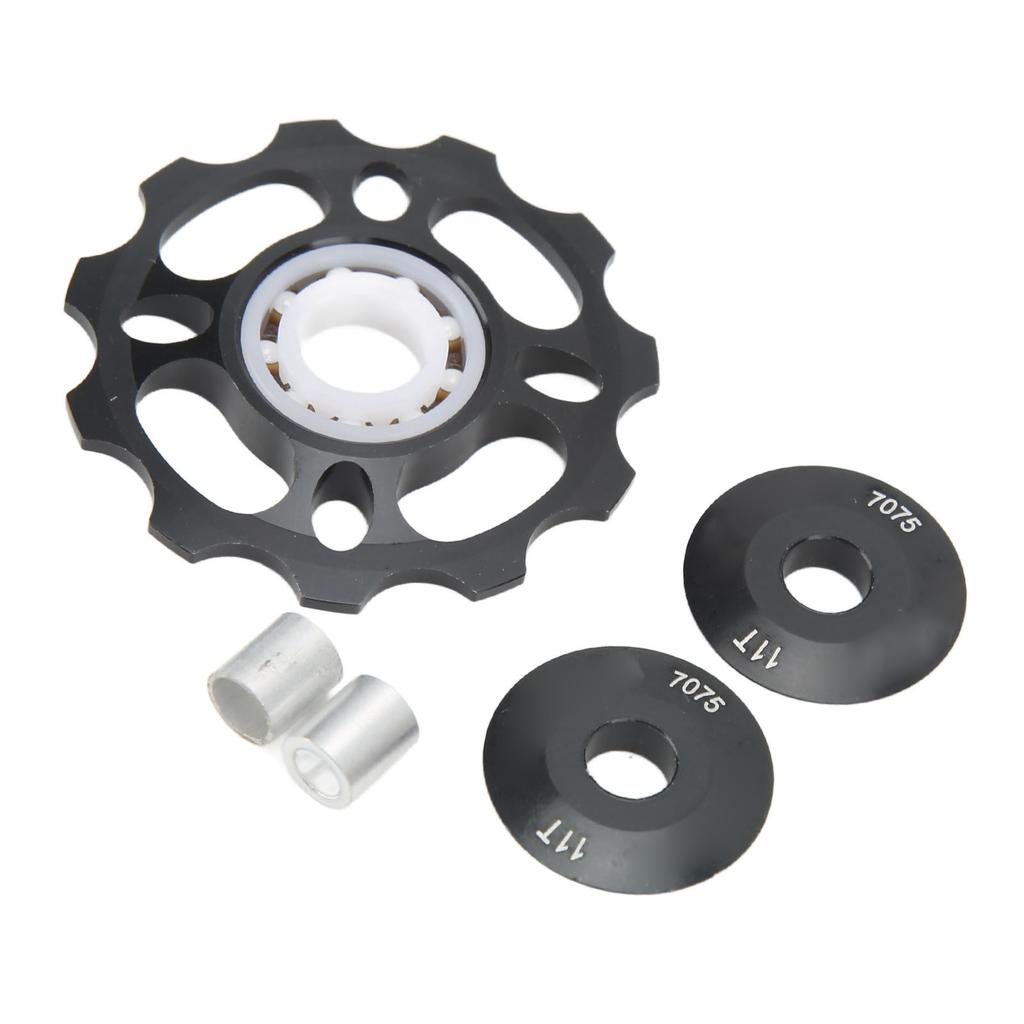 Bike Rear Derailleur Pulley 11T Ceramic Bearings CNC Aluminum Alloy Bike Guide Wheel for 8 9 10 11 Speed Derailleur