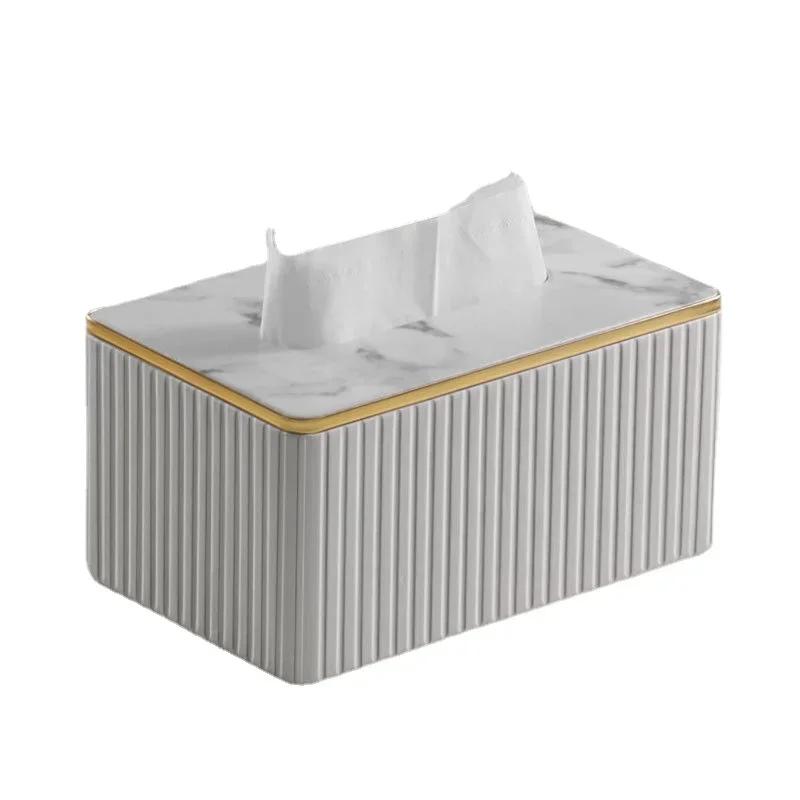 

Leather Tissue Storage Box Marbling Paper Drawer Korean Creative Vertical Pattern Tissue Box Car Home Hotel Storage Supplies
