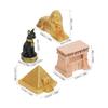 ABOOFAN 8 Pieces Egyptian Pyramid Statues Miniature Model Souvenirs Ancient Egyptian Civilization Collectible Figures Egyptian Sphinx Figurines