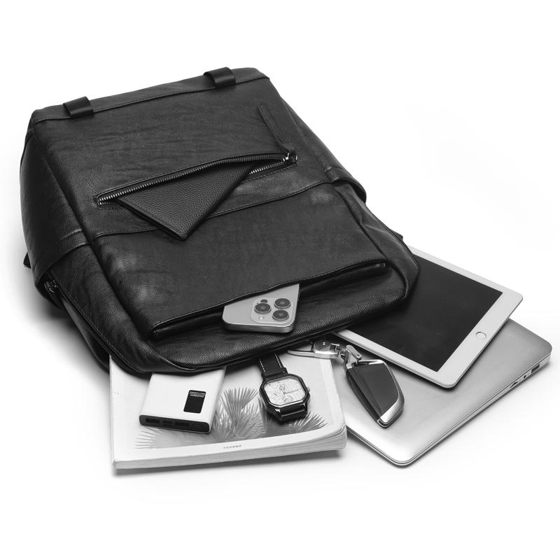 Męski plecak PU, biznesowa torba na komputer, duża pojemność, plecak na zewnątrz, torba studencka