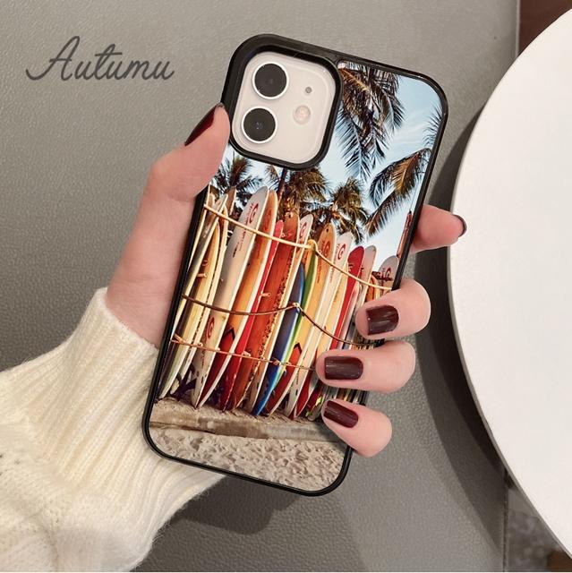 Surfing Hawaii Paradise Phone Case for iPhone 11 12 13 14 Pro Max mini XR XS SE 2020 7 8 Plus Samsung Galaxy S21 S22 shell