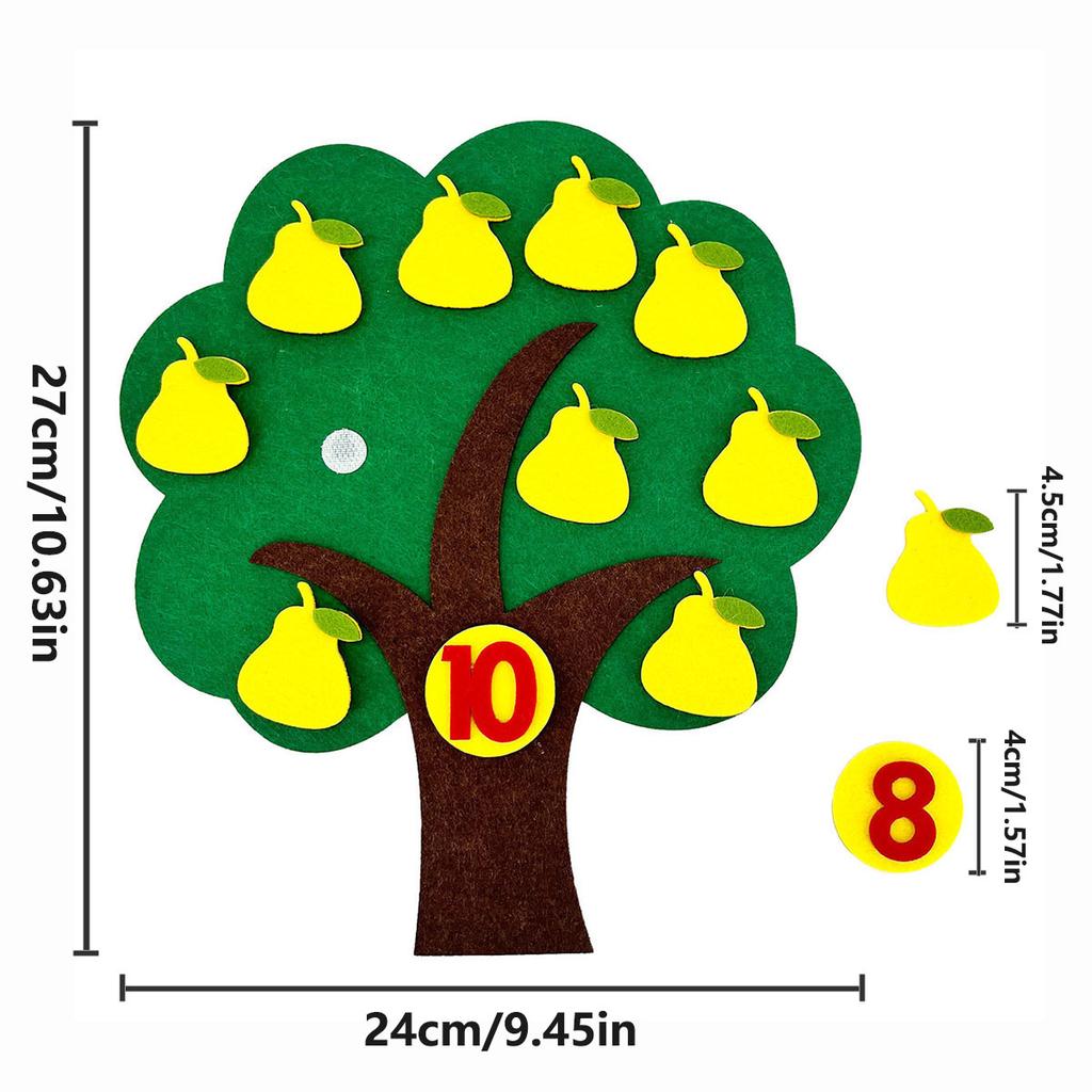 Kids Math Toys Teaching Aids Pear Apple Trees Number Puzzle Game Learning Educational Toy for Children