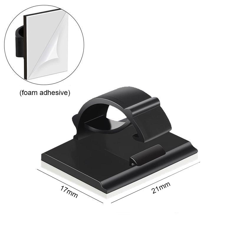 50Pcs Adhesive Cable Clips Nylon Wire Organizer Cord Management Holders Cable Mount Clamp For Home Office Desk Wiring Organizer