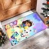 Gaby Dollhouse Printed Crystal Velvet Area Rug, Soft Anti-Slip Water Absorbent Floor Mat for Living Room Bedroom
