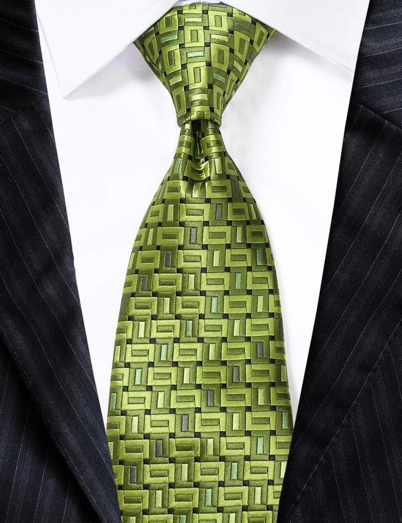 [Towergem] Extra Long Set of 2 Men's Jacquard Woven Ties XL 160cm