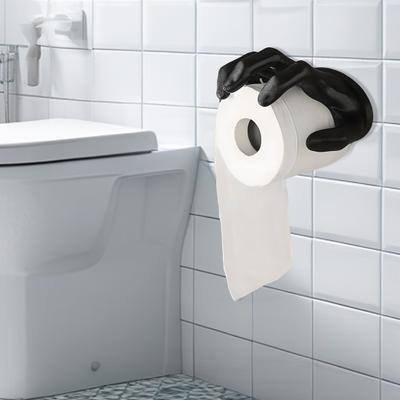 Hand-Shaped Toilet Paper Holder Bathroom Decorative Sculpture Wall Mounted Bathroom Kitchen Tissue Storage Stand