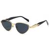 Small Frame Metal Oval Sunglasses For Women Men Luxury Brand Designer Vintage Steampunk Sunglasses Popular Eyewear Shades Uv400