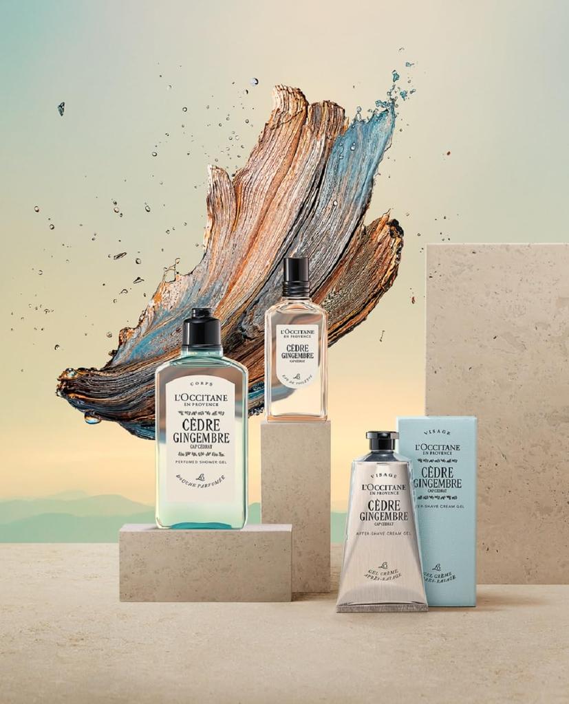 Cedar Gengemble Perfumed Shower Body Popular Gift for Men and Birthdays L'OCCITANE (Cedra Homme) Gel, 250mL, Wash, Women,