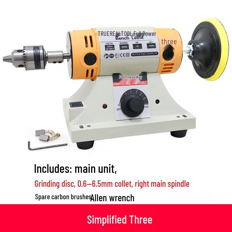 Compact Electric Bench Grinder for Woodworking, Jade Cutting, Engraving, Polishing, and Grinding Wheel Tasks.