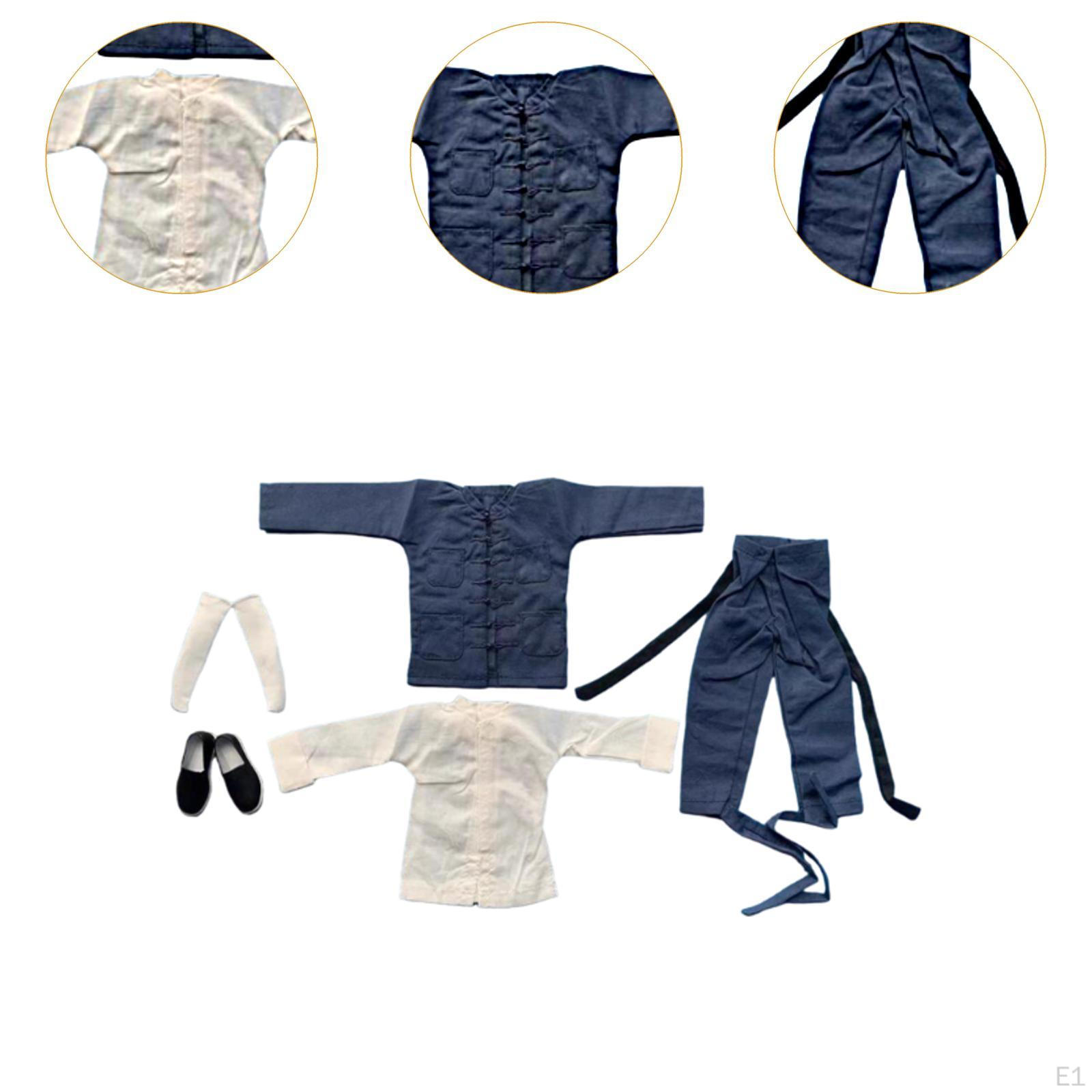 1:6 комплектов костюмов кунг-фу с длинным рукавом — фото 3