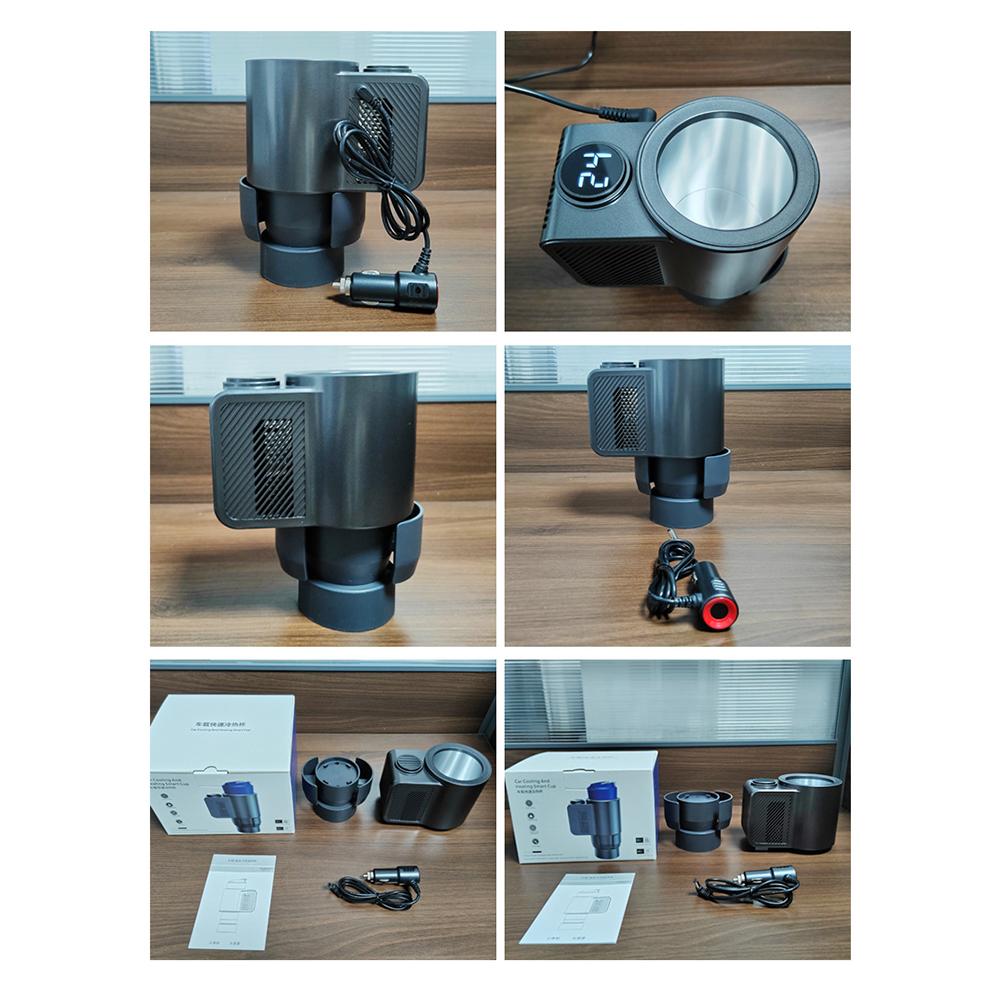 2 In 1 Car Cup Cooler Warmer with Temperature Digital Display Car Insulation Drink Cooler Cup 12V for Coffee Milk Drinks