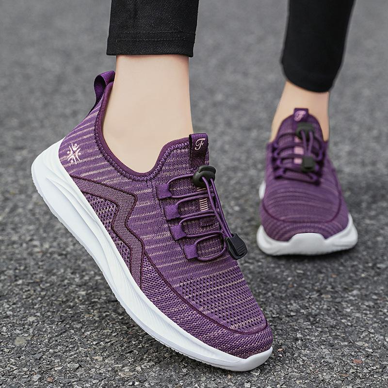 Shoes women's spring cross-border temu soft sole light casual shoes middle-aged and elderly mother shoes fashionable versatile single shoes