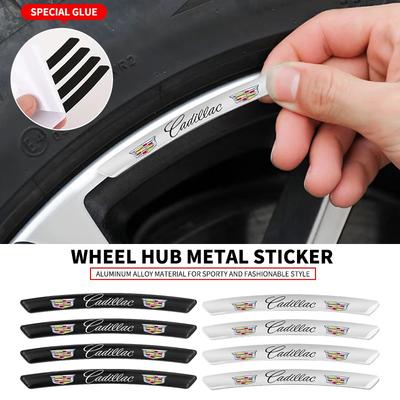 4Pcs Car Wheel Hub Rim Stickers Decals Auto Accessories For Logo Escalade CTS ATS SRX XTS XT5 STS CT5 CT6 BLS XLR