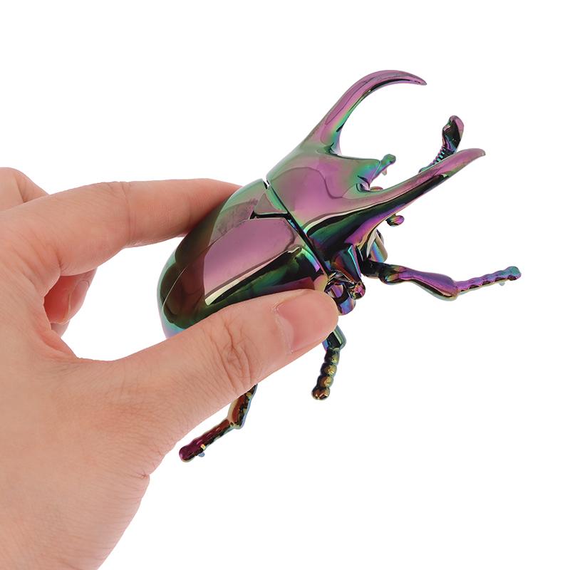Wind Up Beetle Bionic Toys Creative Prankster Animated Insect Toy Model Beetle Children'S Battle Plastic Animals Wind Up Toy