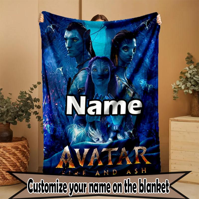 Custom Name Personalized Avatar Print Blanket, Home Decor, Bedroom, Sofa, Camping, Couch, Gifts for Birthday Christmas