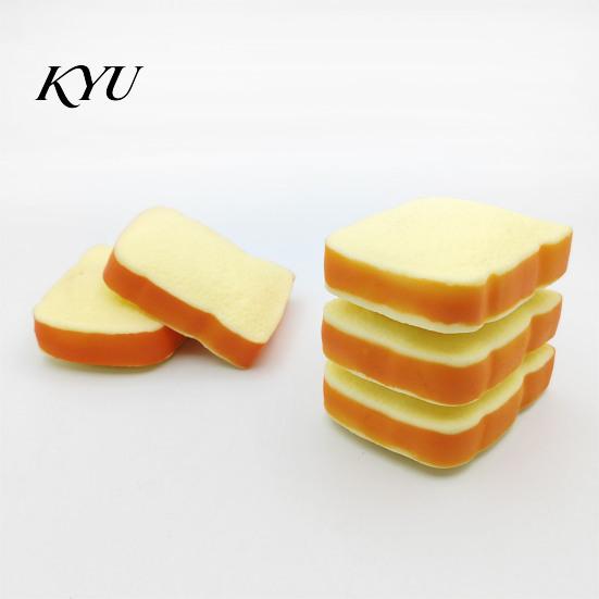 Simulated Toast Sensory Toy 1/2Pcs Stress Relief Toy, Sliced Bread Squeeze Adults Decompression Toys Soft Stretchy Fake Food Fidget for Kids