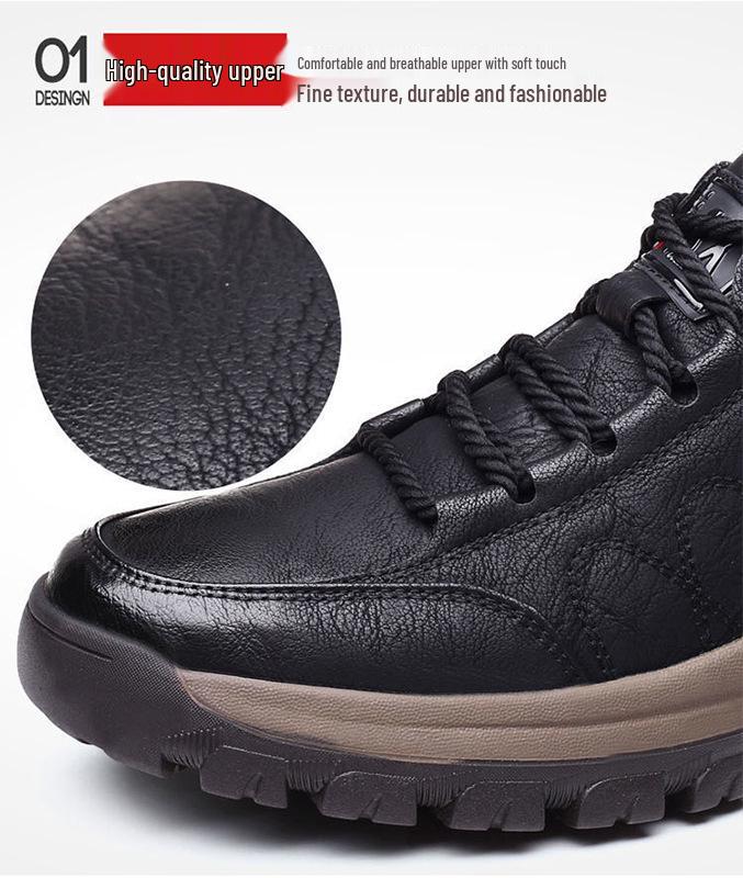Men's Cross-Border Plus Size Outdoor Hiking Shoes - Fashionable Low-Top, Non-Slip, British Style Casual Footwear.