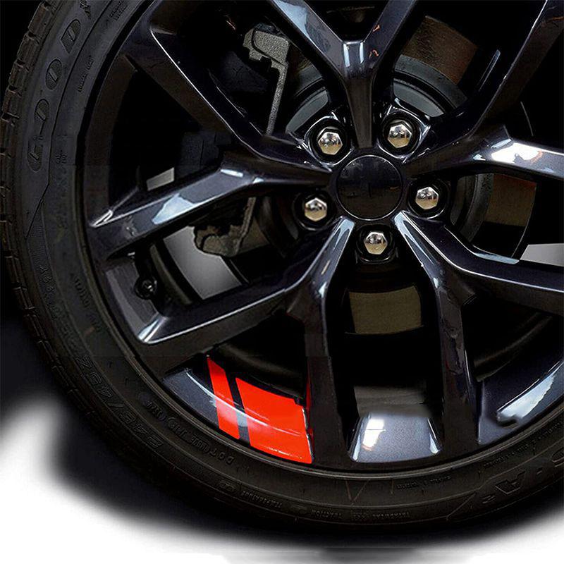 4 ks reflexní samolepky na ráfky kol auta vinylové stylingové samolepky Mark Stripe závodní samolepky na náboj kola auto exteriérové ​​doplňky