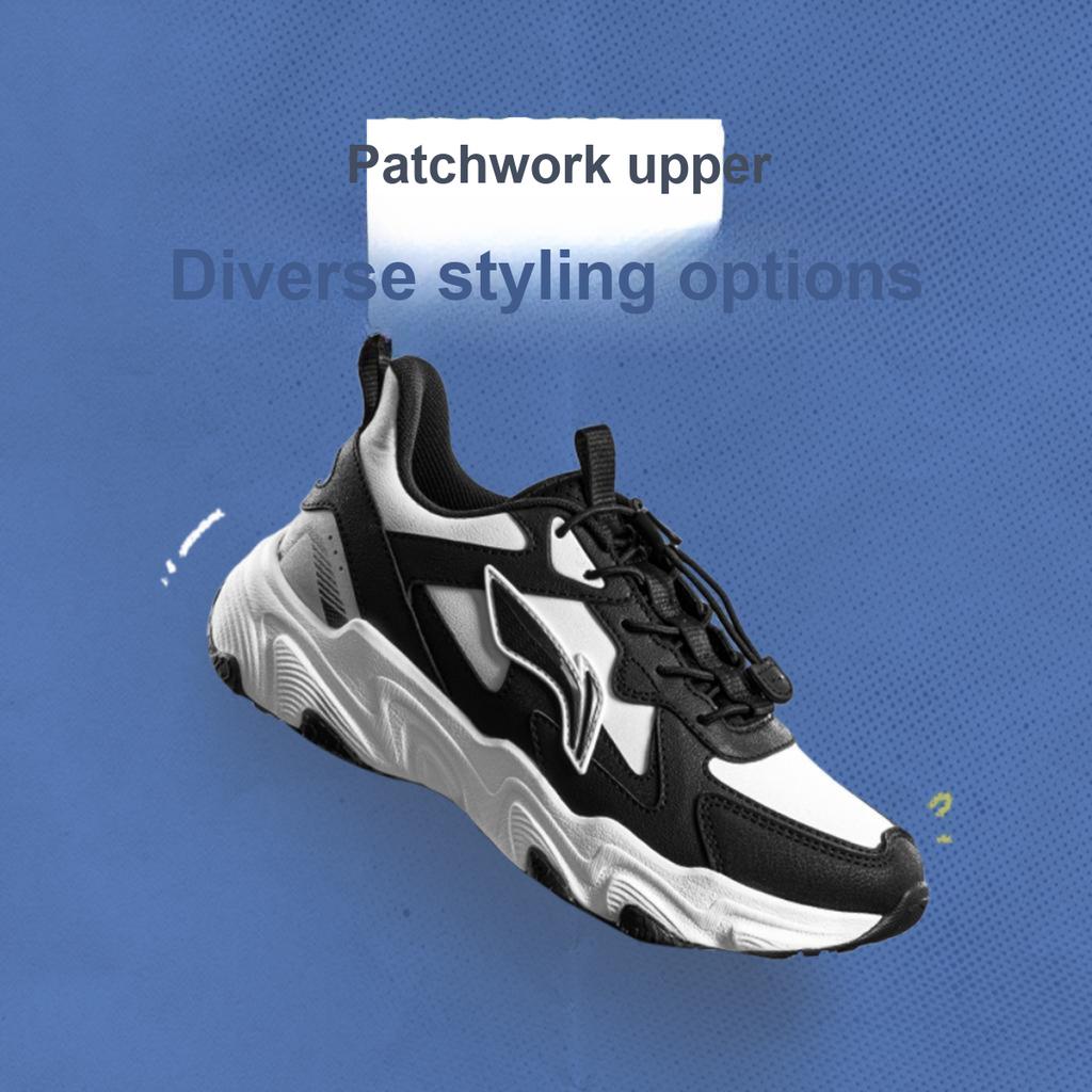 Li Ning Kids Sports Lifestyle Series Comfortable Soft Sole Casual Shoes Kids Casual Shoes Black YKCU178-13