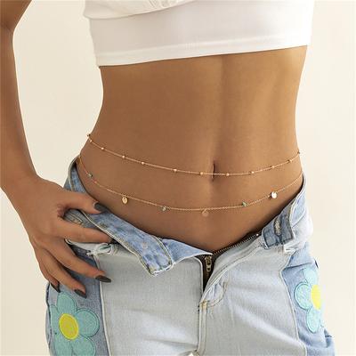 Summer Multilayer Waist Beads Women  Sequins Belly Chain Sexy Body Chain
