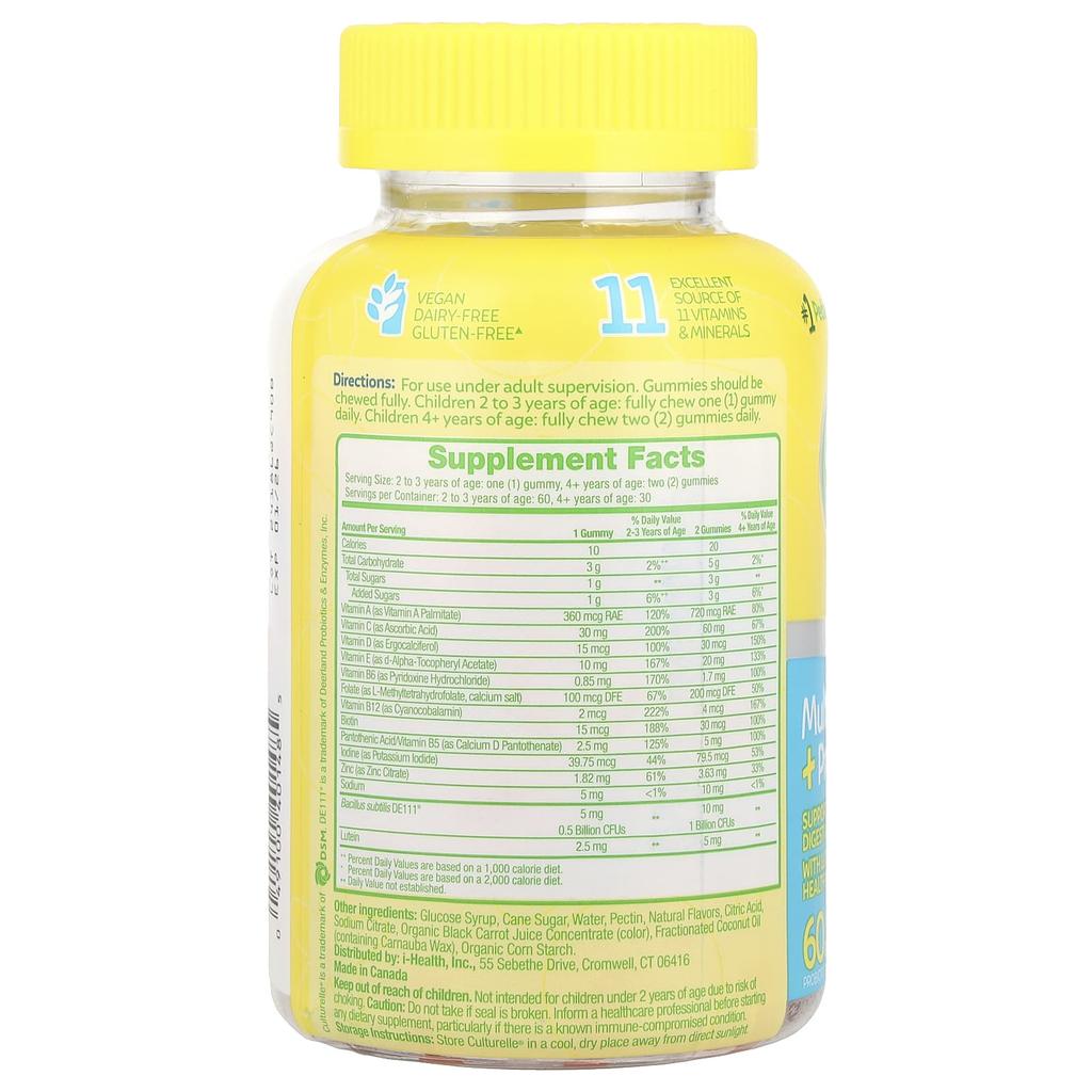 Children's Probiotic, Multivitamin + Probiotic, Peach Orange & Mixed Berry, 60 Gummies