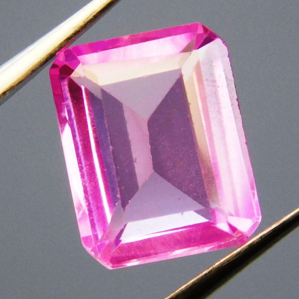 PRECIOUS Pink SAPPHIRE 4.25 Ct Natural Emerald Cut Loose Gemstone CERTIFIED