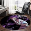 1pc KPop Demon Hunters RUMI5 Print Round Carpet Chair Round Carpet Suitable for Bedroom Living Room Home Decorative Carpet