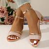 Fashion Gold Chain Sandals Buckle Flip Flops Flat with Casual Roman 2025 Summer Open Toe Sandals Small Heel Daily Sandalies for Women