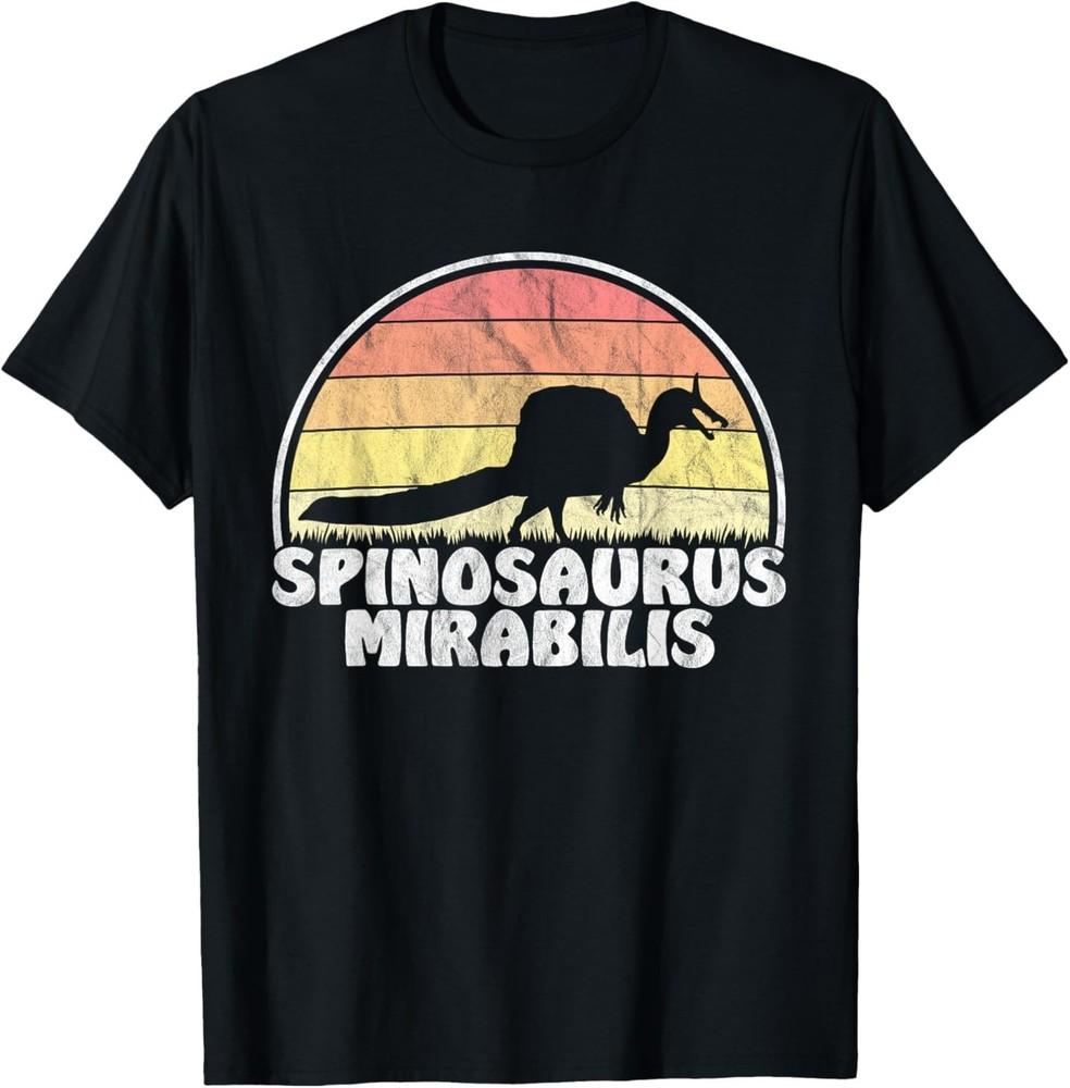 Spinosaurus Mirabilis - Ретро Футболка с динозавром (состаренная) L