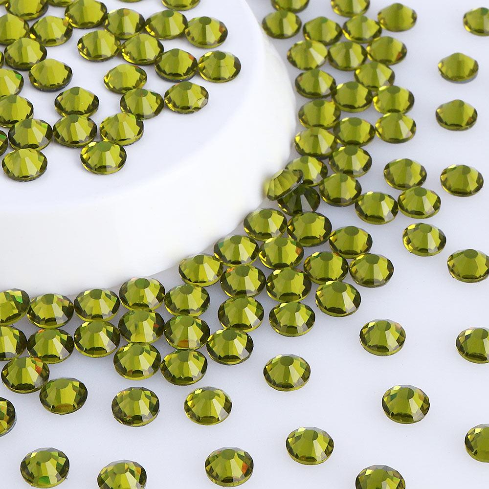 QIYI  Glass Flatback Round Rhinestones 2058 12 Facets Hotfix Bulk Rhinestone for  Shoes Garment  Nail Art Craft
