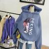 Women's Autumn/Winter Loose Hooded Sweater - Plus Velvet, Thickened, 250g, Official Colors