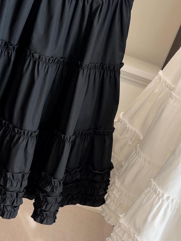 Women's Spring/Summer Lace Ruffle Patchwork A-Line Skirt: High-Waisted, Slimming, Versatile, Age-Reducing, Gentle, and Sweet.