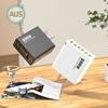 200W Multi-Port Charger - 3 USB & 3 PD Ports, Six-in-One Fast Charging for Phones (5V 2.4A), EU/US/UK Compatible