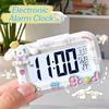Hello Kitty Melody LED Digital Clock Kuromi Alarm Clock with Night Light Desktop Watch Bedroom Bedside Ornaments Kids Gift
