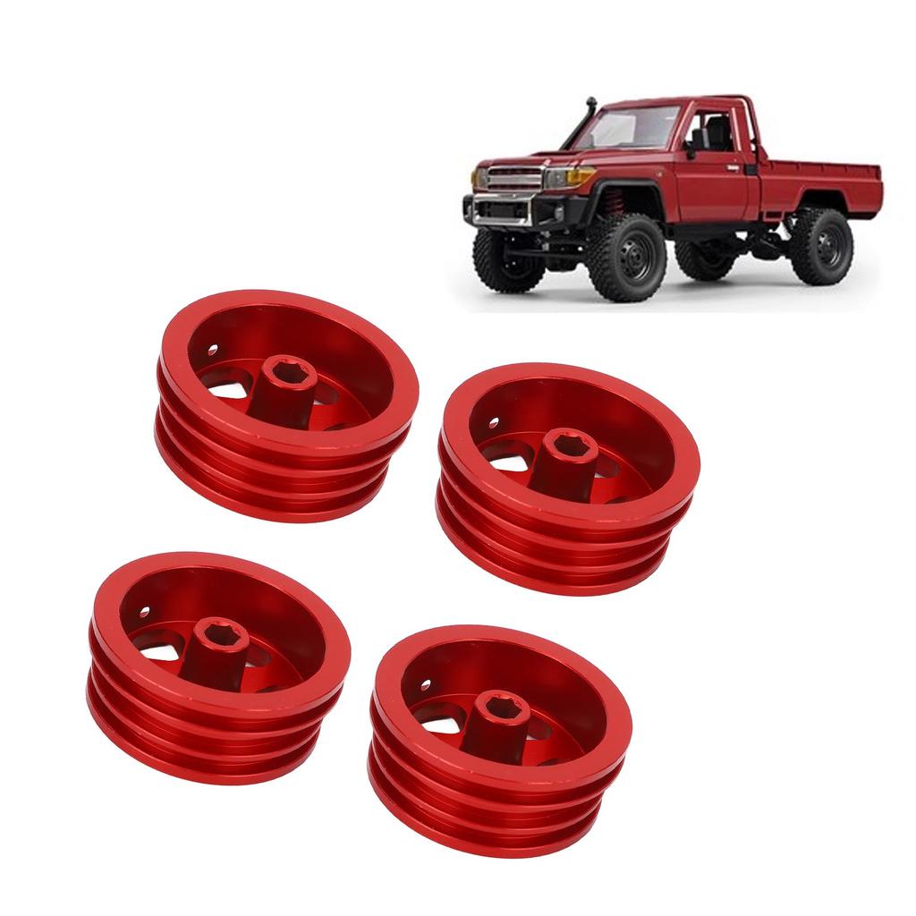 4Pcs RC Car Wheel Rim Aluminum Alloy Sturdy Structure Stylish Look Wheels Hub Rim for MN82 RC Car