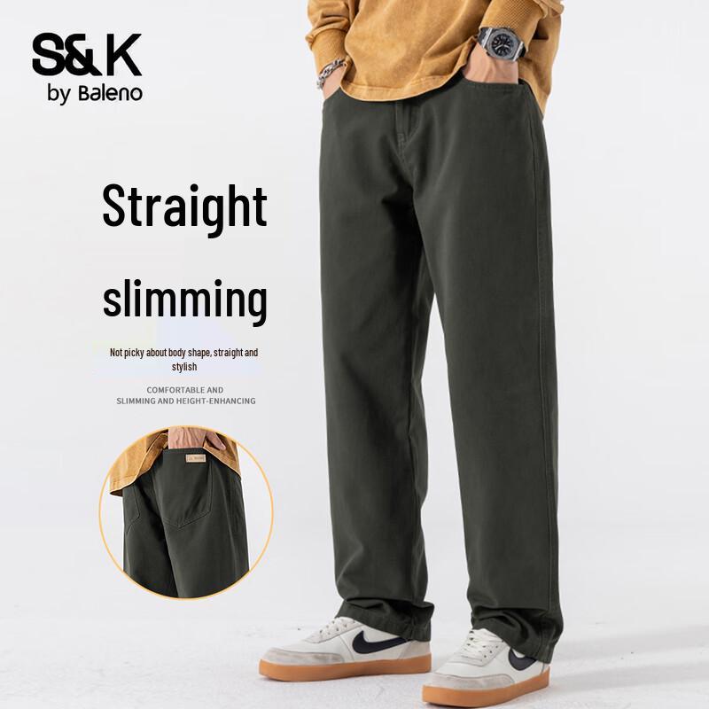 Baleno Herren S&K Serie Gerade geschnittene Freizeithose