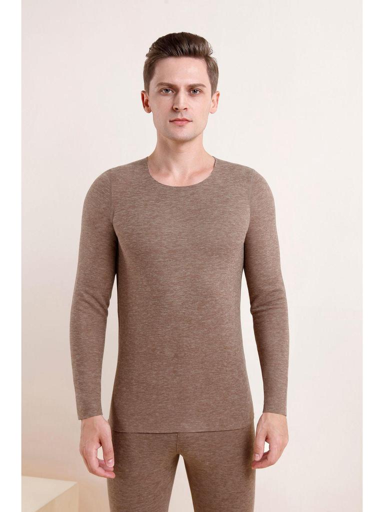 Men's Thickened Wool Silk Thermal Underwear Set for Autumn and Winter