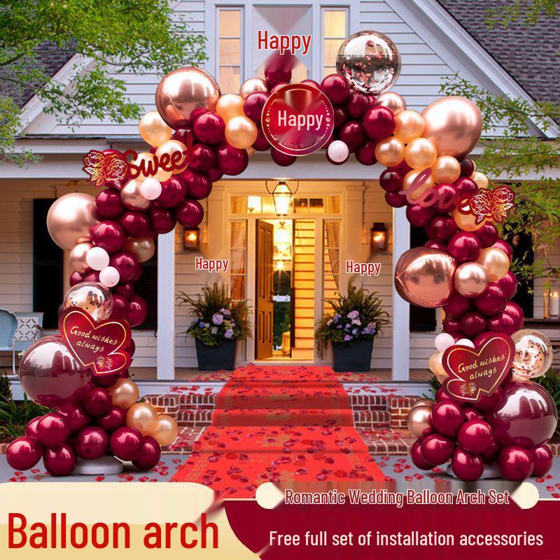 Wedding Balloon Arch Set - Rustic Gate Décor for Hotel Banquets and Engagements